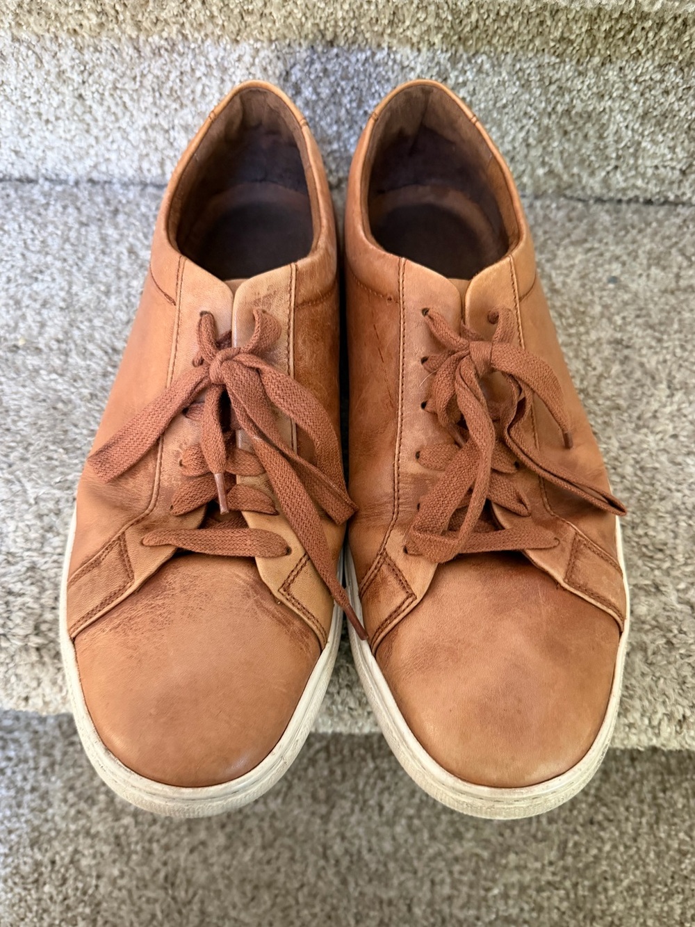 New Republic Kurt Leather Sneaker. SZ 12. Tan Colorway. Office. Work. Casual